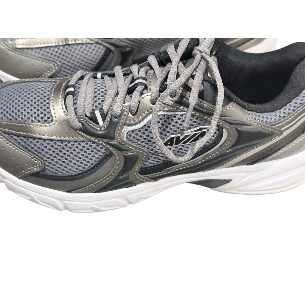 Avia 5000 Men’s Size 9 Gray Silver Black Mesh Leather Running Sneakers Y2K